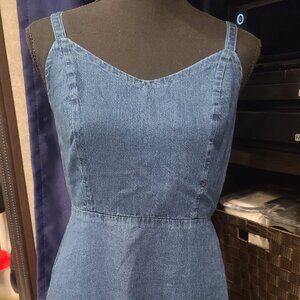 Old Navy Size Small Pre-owned Blue Denim Spaghetti strap Summer Dress